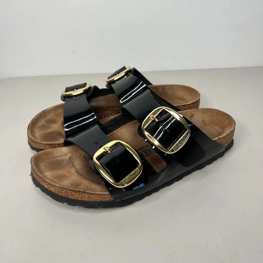 Birkenstock Big Buckle Arizona Patent Leather Sandal 39